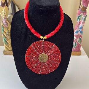 Beautiful red necklace. Never worn.